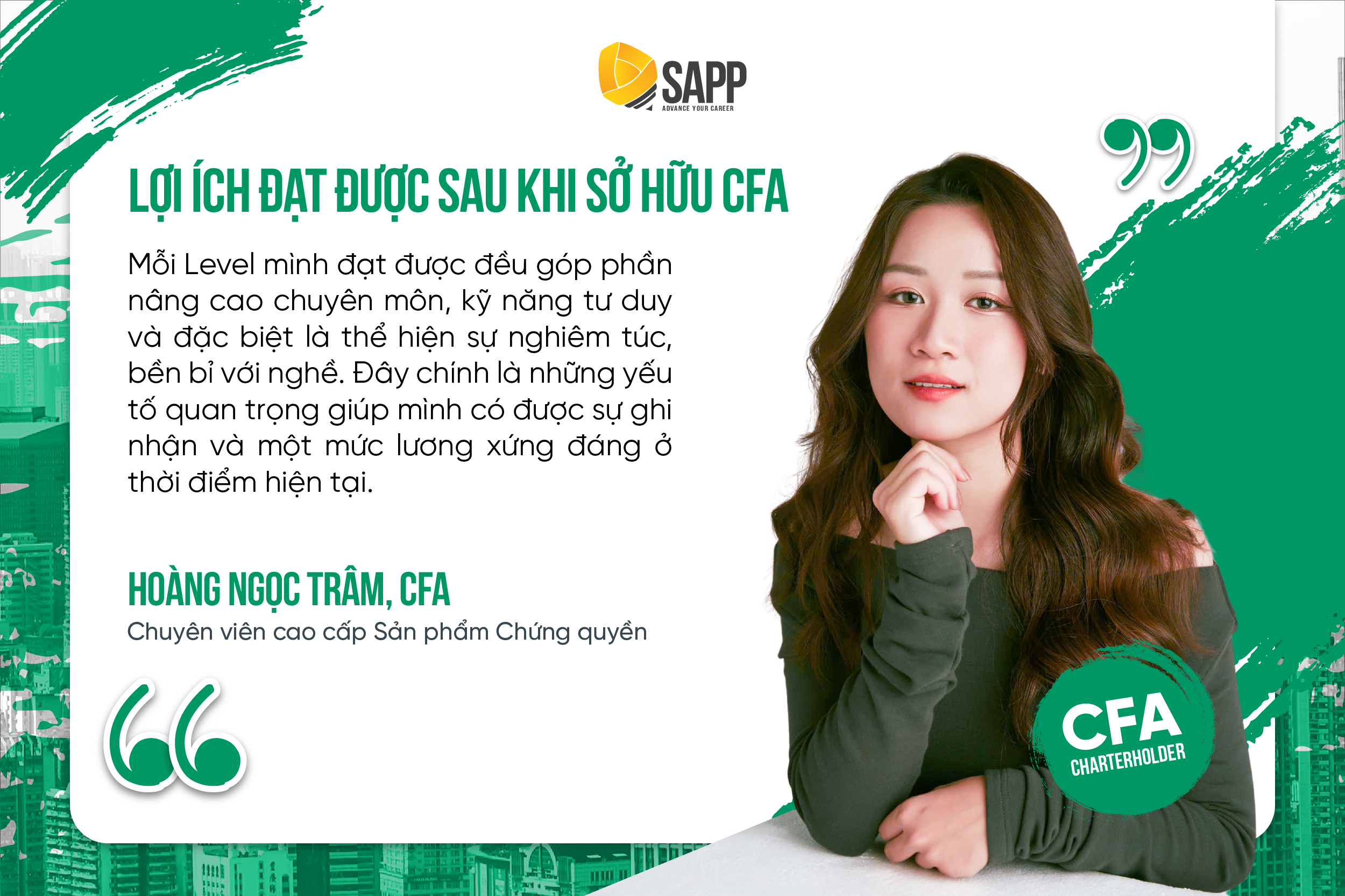 Học viên CFA Charterholder Hoàng Ngọc Trâm