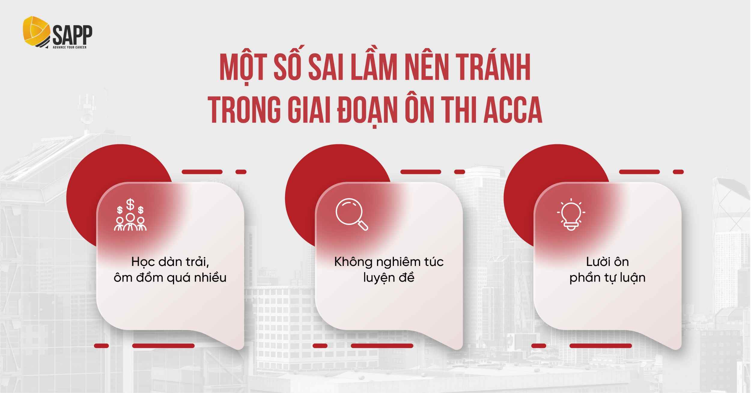 Một số sai lầm nên tránh theo kinh nghiệm thi ACCA Một số sai lầm nên tránh theo kinh nghiệm thi ACCA