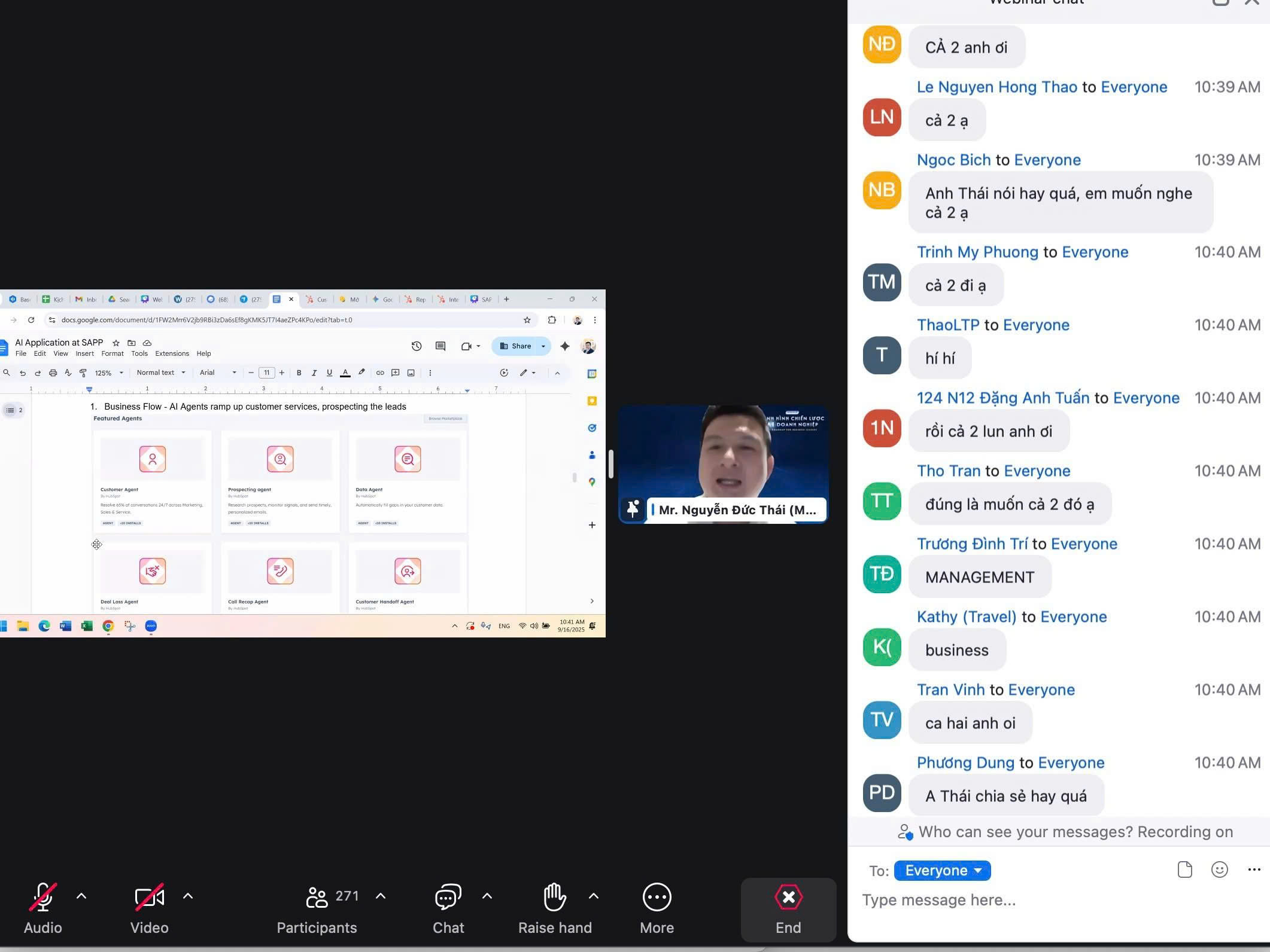 Phần chia sẻ của Diễn giả Nguyễn Đức Thái đã nhận được sự quan tâm và đồng cảm lớn. 