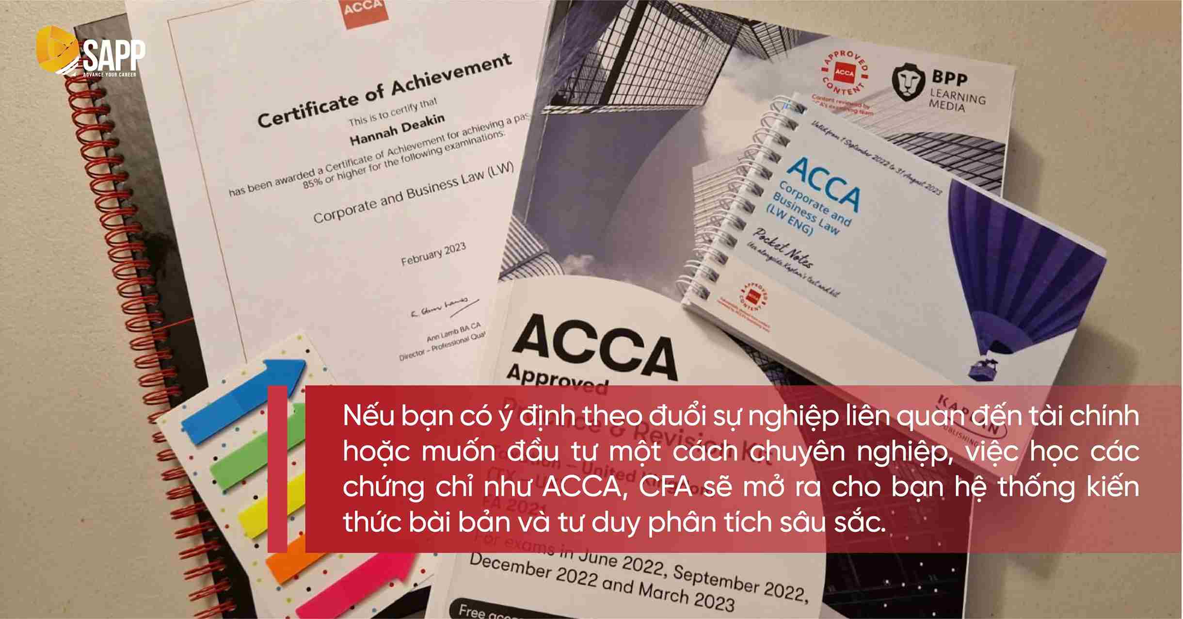 ACCA dành cho những người không chỉ muốn học Tài chính cơ bản, mà còn về đầu tư - tài chính chuyên sâu 