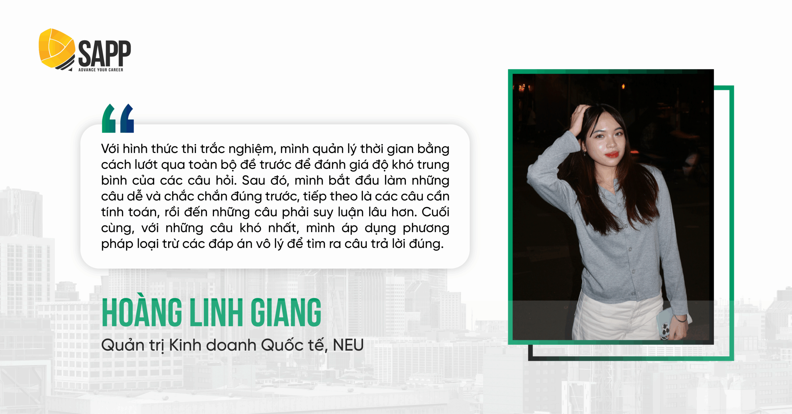 Hoàng Linh Giang cách quản lý thời gian