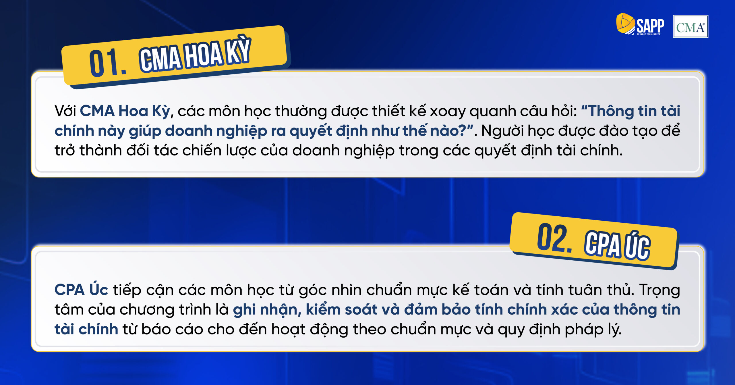 Góc độ tiếp cận môn học CMA so với CPA