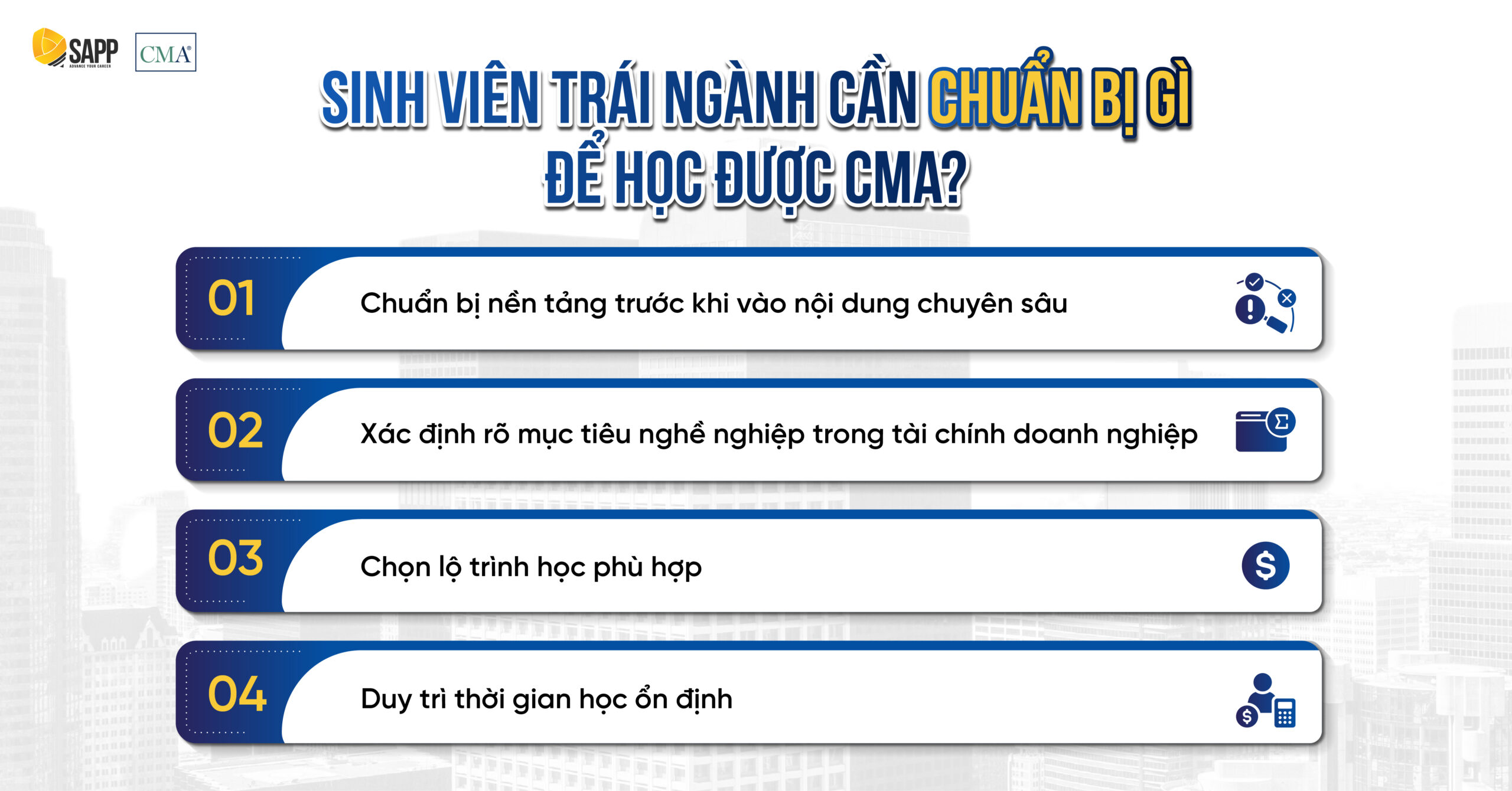 Sinh viên trái ngành cần chuẩn bị gì để học được CMA