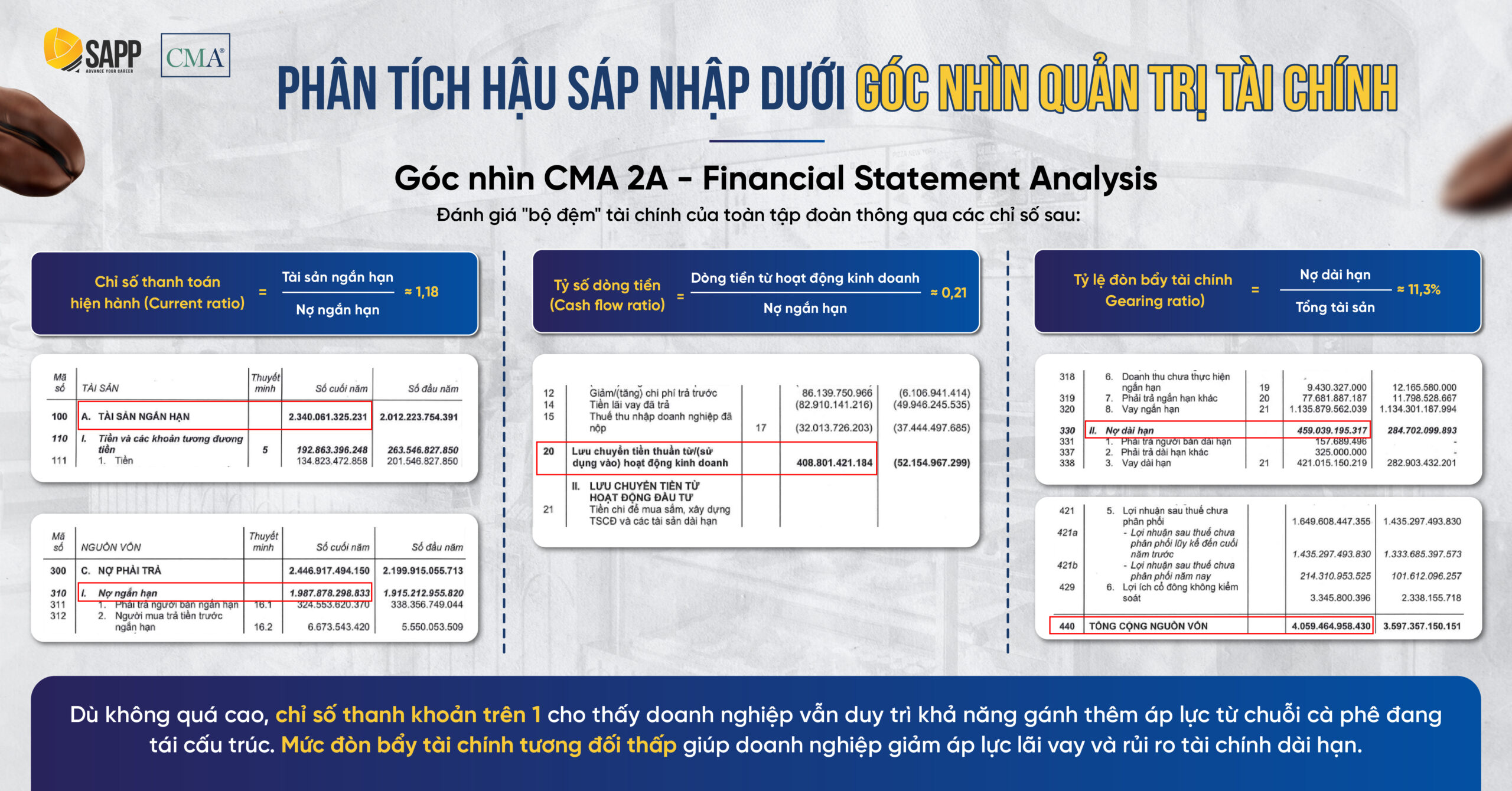 Đánh giá "bộ đệm" tài chính của toàn tập đoàn mẹ