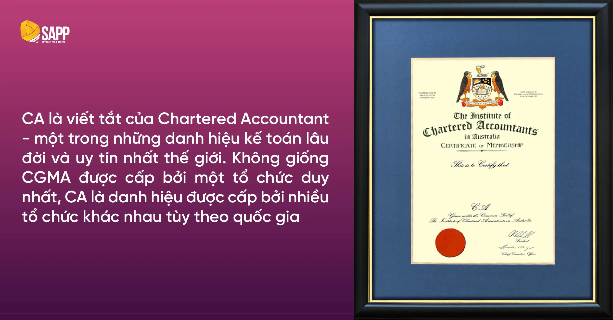 CA (Chartered Accountant) là một trong những danh hiệu kế toán lâu đời và uy tín