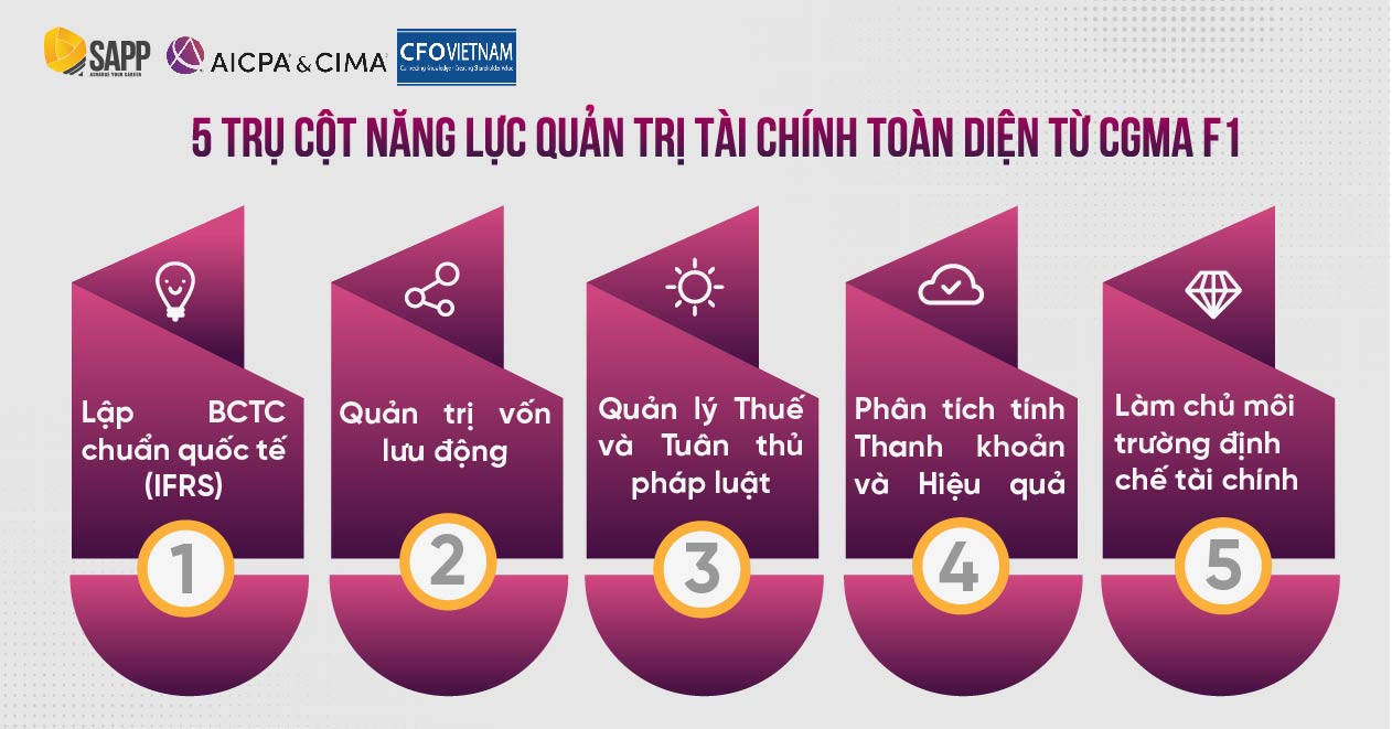 Bộ kỹ năng mà bạn có thể sở hữu sau khi học xong CGMA F1 Bộ kỹ năng mà bạn có thể sở hữu sau khi học xong CGMA F1