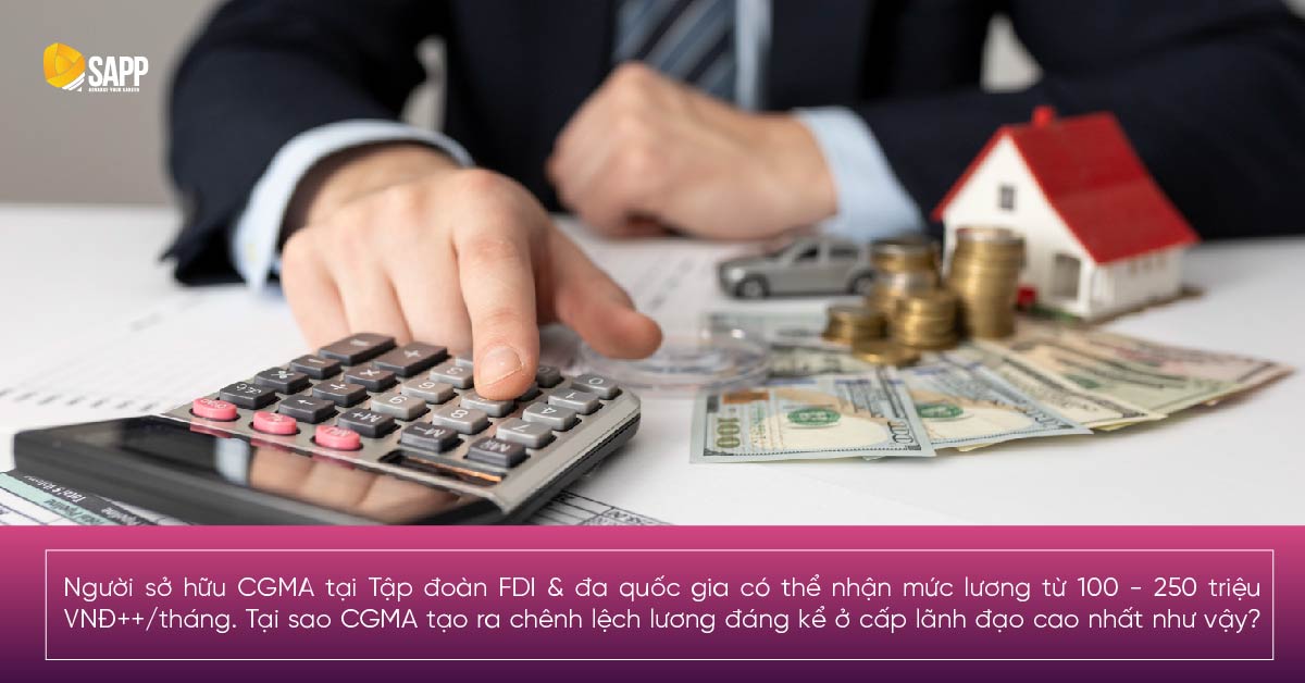 Mức lương của người sở hữu CGMA có mức chênh lệch đáng kể ở cấp lãnh đạo