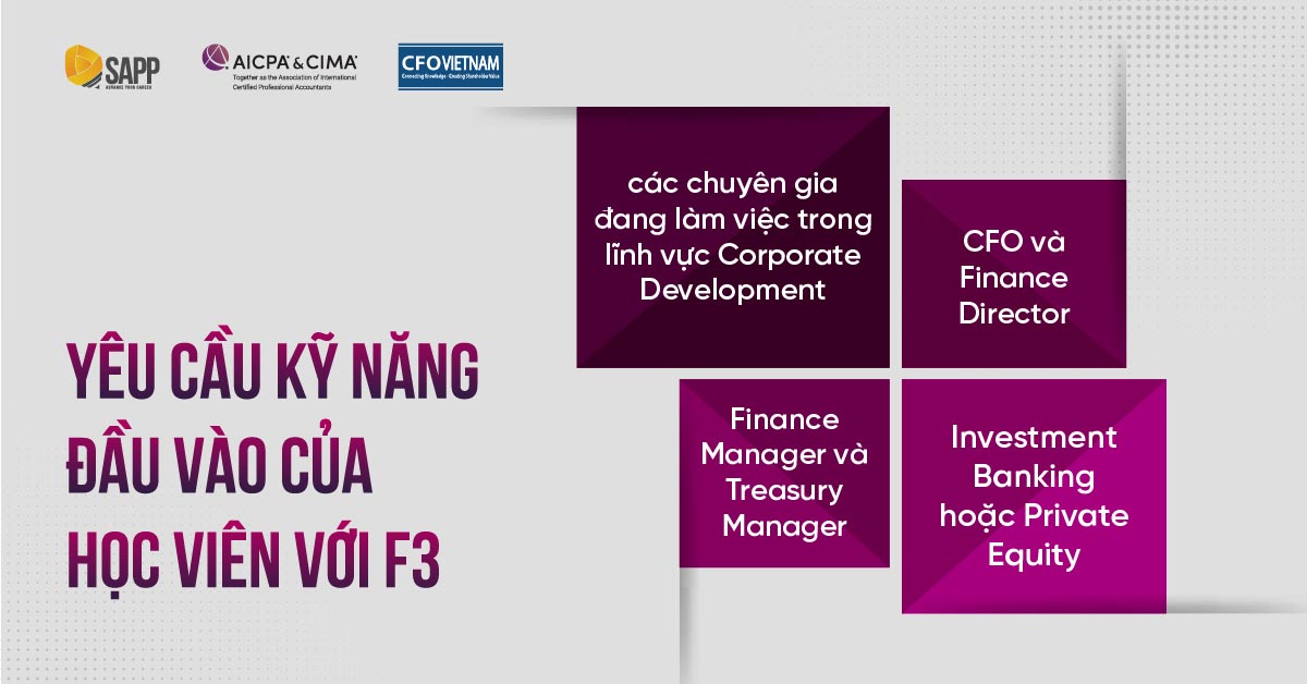 Yêu cầu kĩ năng đầu vào của học viên với F3