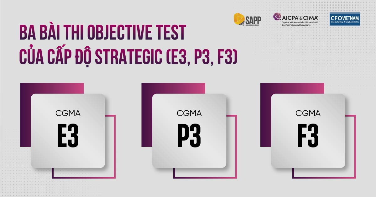 Ba bài thi Objective Test của cấp độ Strategic (E3, P3, F3) Ba bài thi Objective Test của cấp độ Strategic (E3, P3, F3)